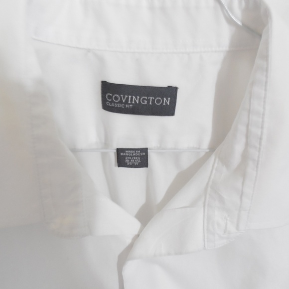 Covington Mens Longsleeve White Dress Shirt - Picture 3 of 4